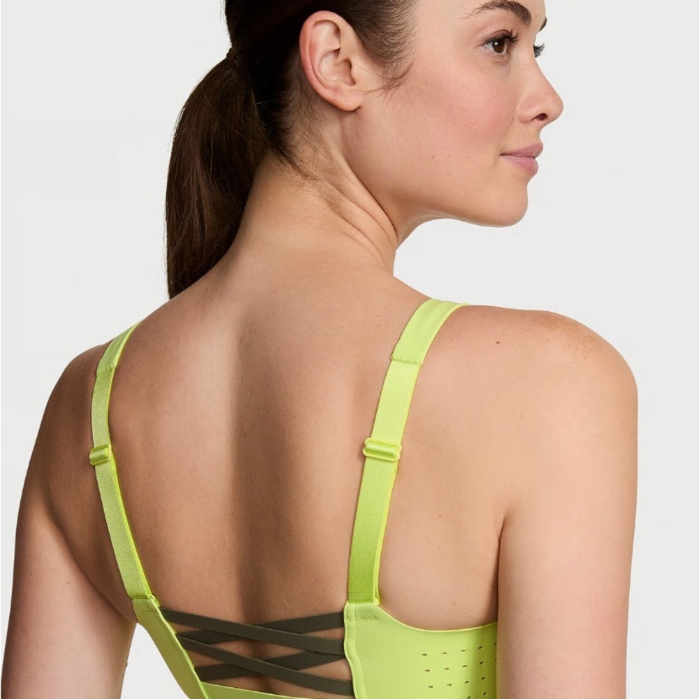 Victoria's Secret Lime Green Sports Bralette with Crisscross Back 34B